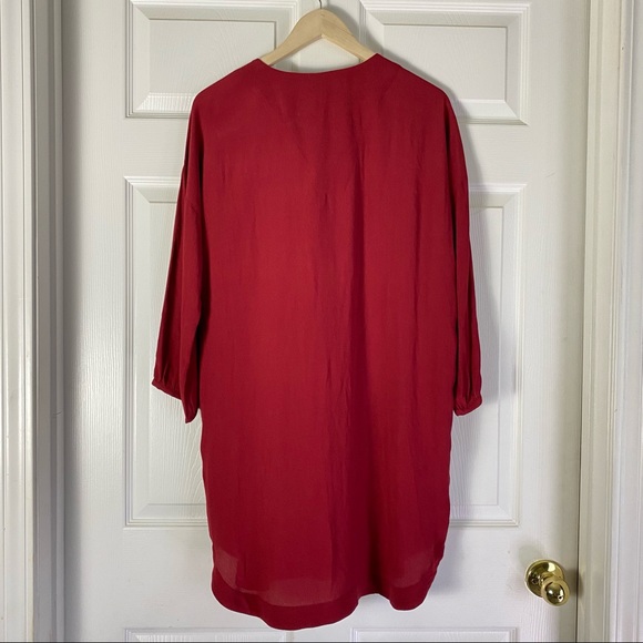 Madewell Maroon Du Jour Shift Dress - Picture 5 of 6